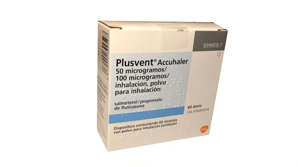 Plusvent Accuhaler 50 micrograms/100 micrograms/inhalation, powder for inhalation powder for inhalation