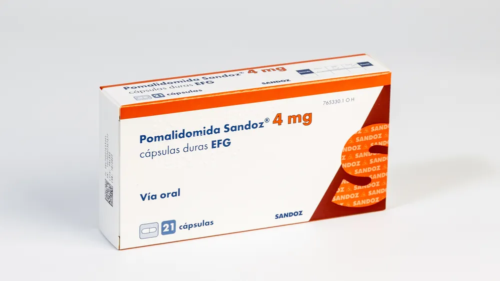Pomalidomide Sandoz 4 mg hard capsules EFG capsules, hard