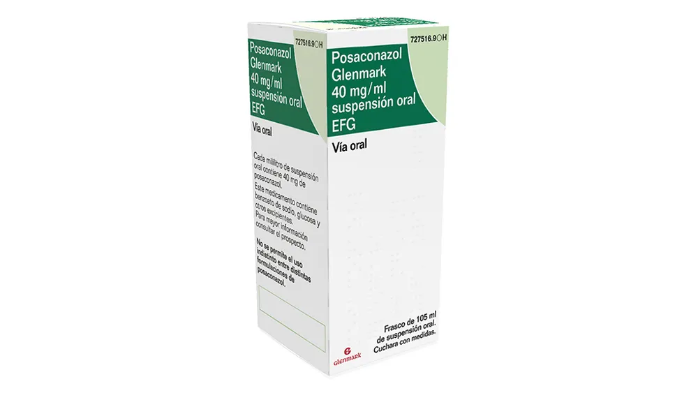 Posaconazole Glenmark 40 mg/ml oral suspension EFG suspension, oral