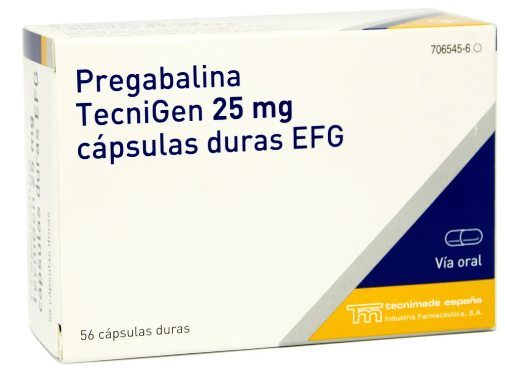 PREGABALINA TECNIGEN 25 MG CAPSULAS DURAS EFG CÁPSULA DURA