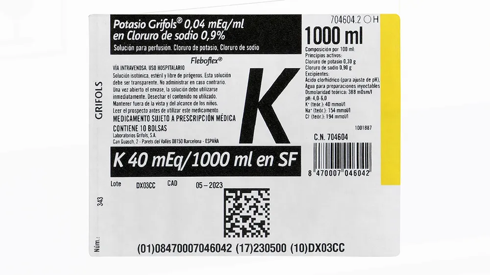 Priosol with 4 mmol/L potassium solution for hemofiltration solution for hemofiltration