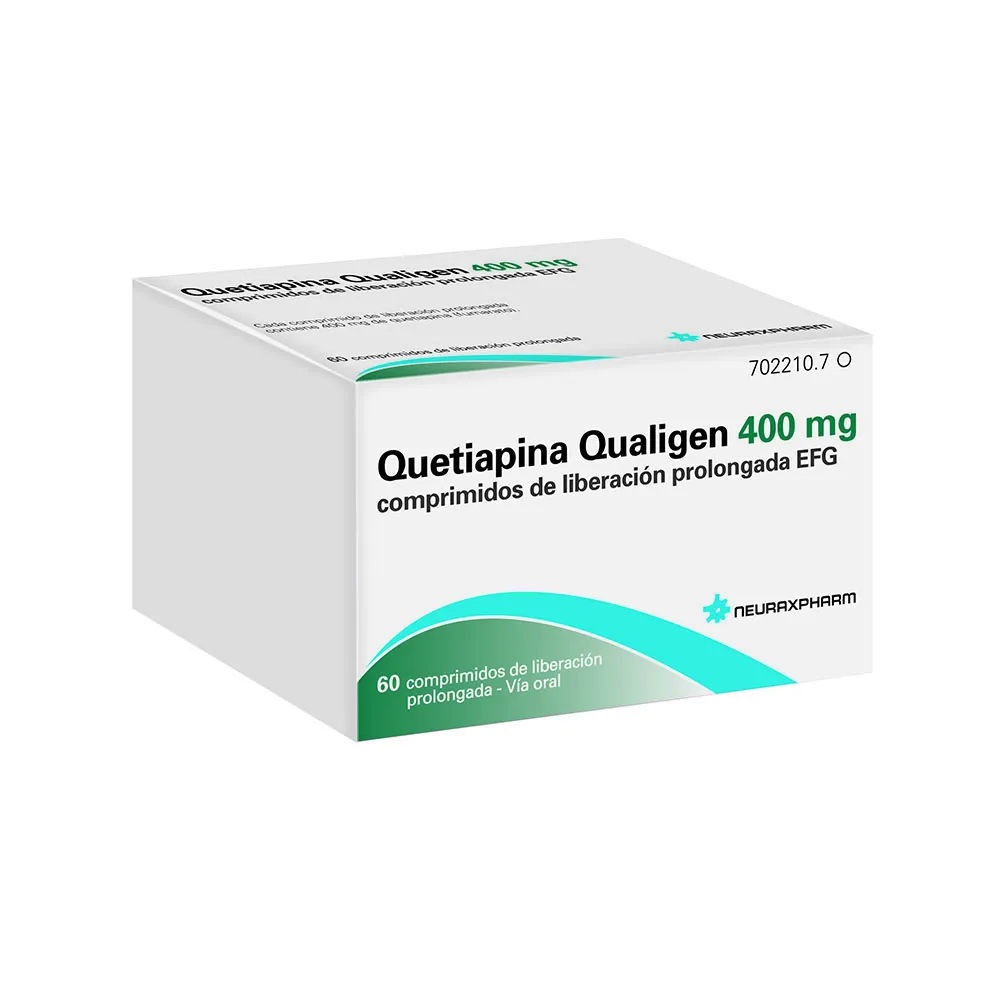 Quetiapine Qualigen Farma 400 mg prolonged-release tablets EFG tablets, prolonged-release