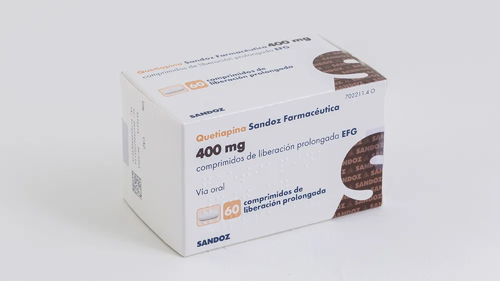 Quetiapine Sandoz Farmaceutica 400 mg prolonged-release tablets EFG tablets, prolonged-release