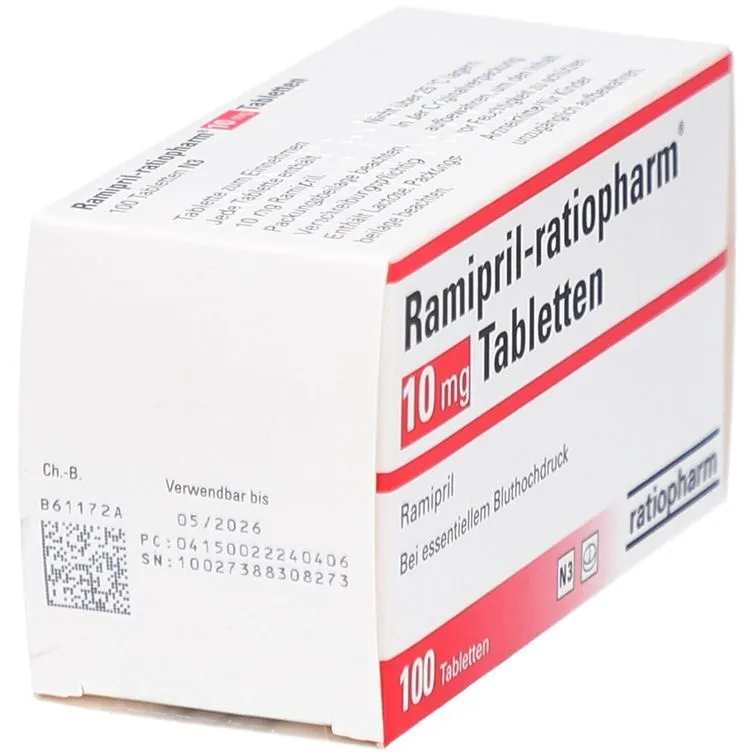 Ramipril Teva-Ratiopharm 10 mg tablets tablets