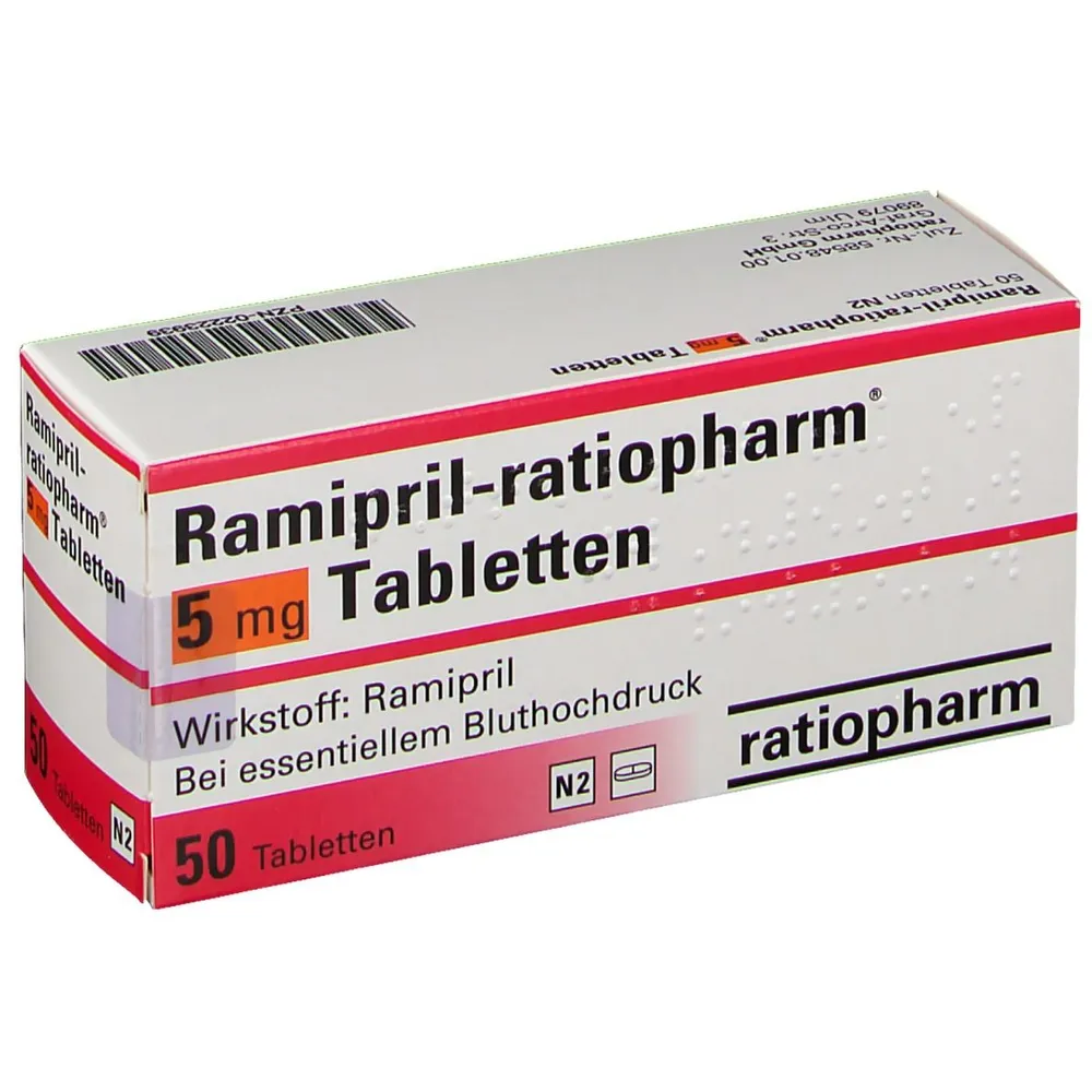 Ramipril Teva-Ratiopharm 5 mg tablets tablets