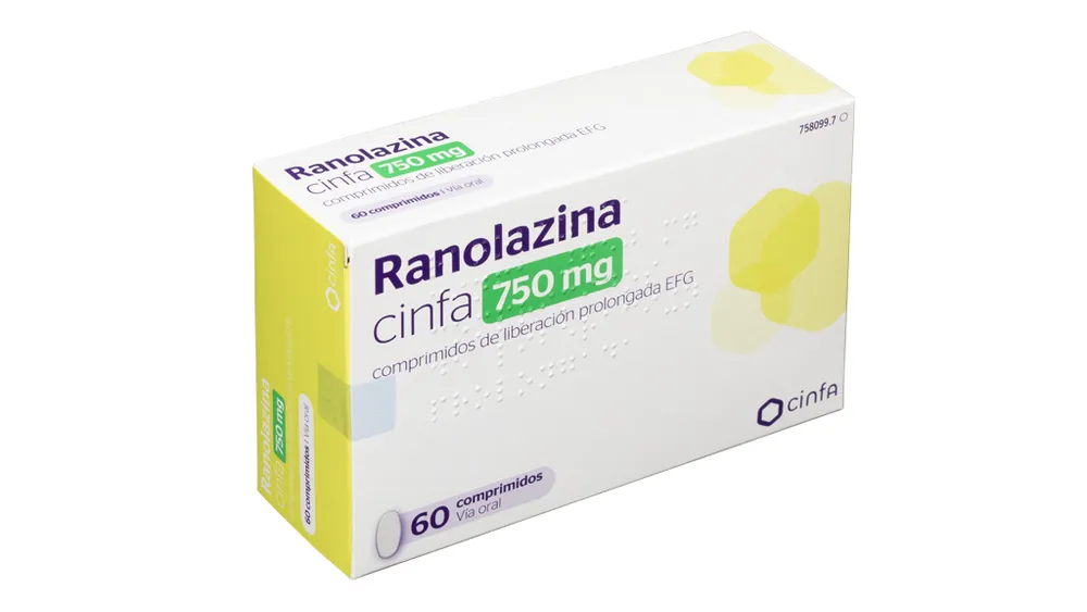 Ranolazina CINFA 750 mg compresse a rilascio prolungato EFG compresse, a rilascio prolungato