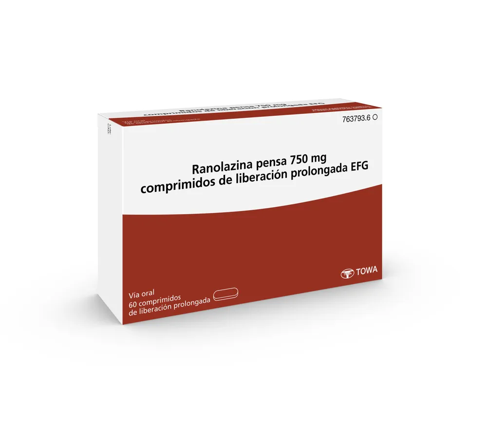 Ranolazina Pensà 750 mg compresse a rilascio prolungato EFG compresse, a rilascio prolungato