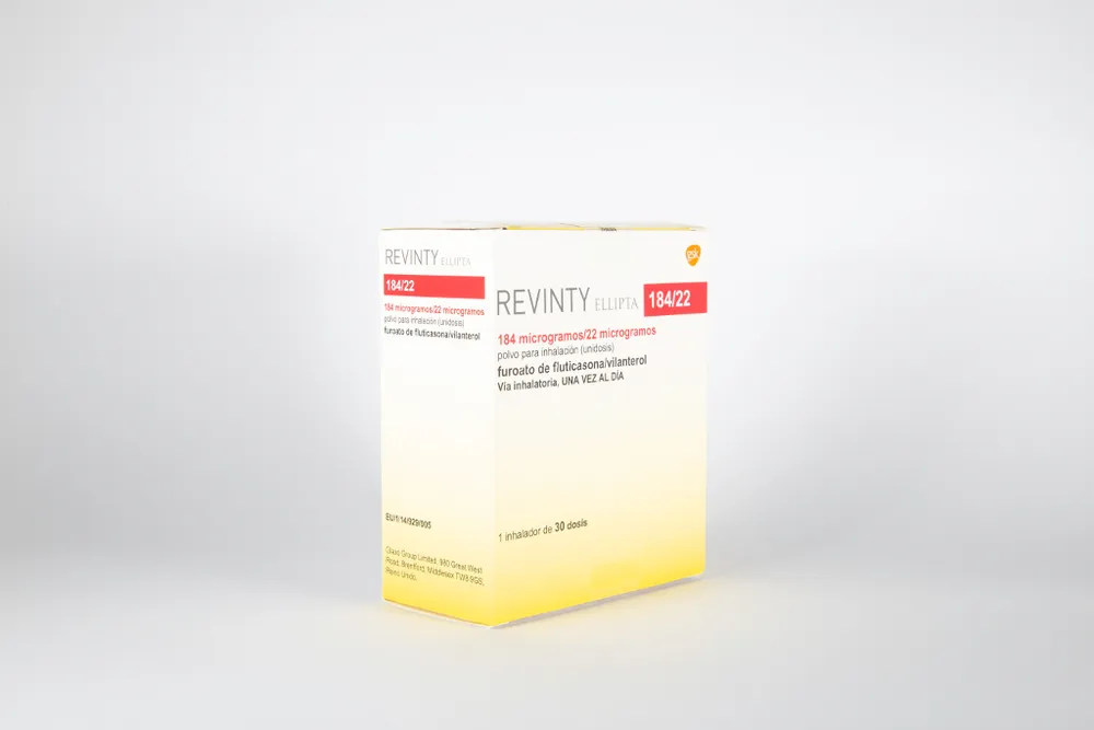 Revinty Ellipta 184 microgrammi/22 microgrammi polvere per inalazione (unidose) polvere per inalazione unidose