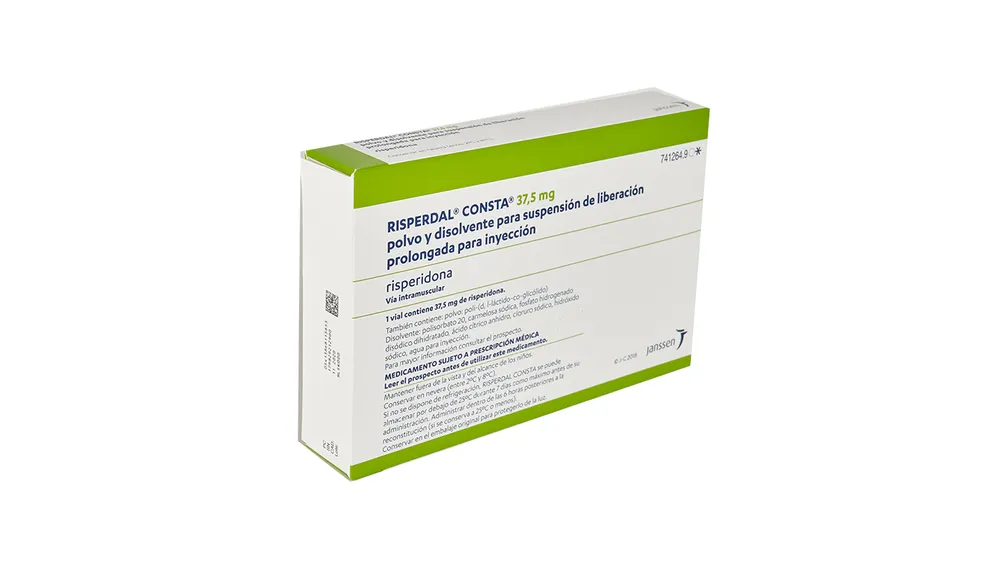 Risperdal Consta, 37.5 mg powder and solvent for prolonged-release suspension for intramuscular injection powder and solvent for preparation of prolonged-release injectable suspension