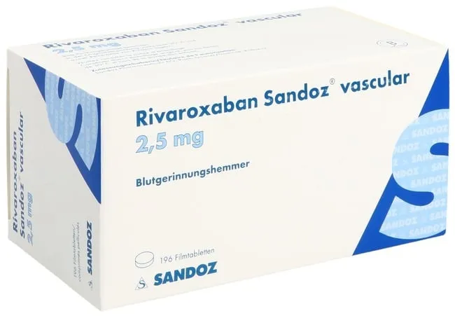 Rivaroxaban Sandoz 2,5 mg compresse rivestite con film EFG compresse, rivestite con film