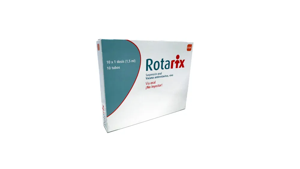 Rotarix oral suspension in dosing tube. live rotavirus vaccine suspension, oral