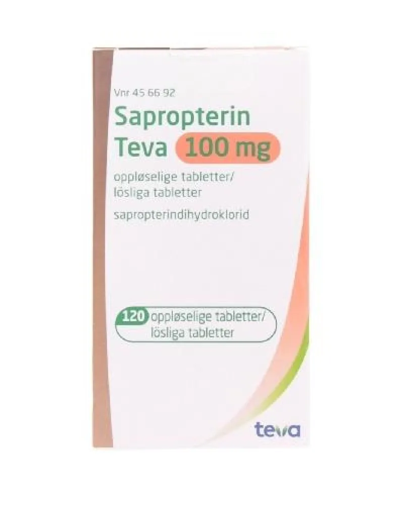 Sapropterin Tarbis 100 mg soluble tablets EFG tablets, soluble