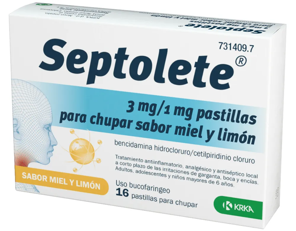 Septolet 3 mg/1 mg pastiglie per succhiare sapore miele e limone pastiglie per succhiare