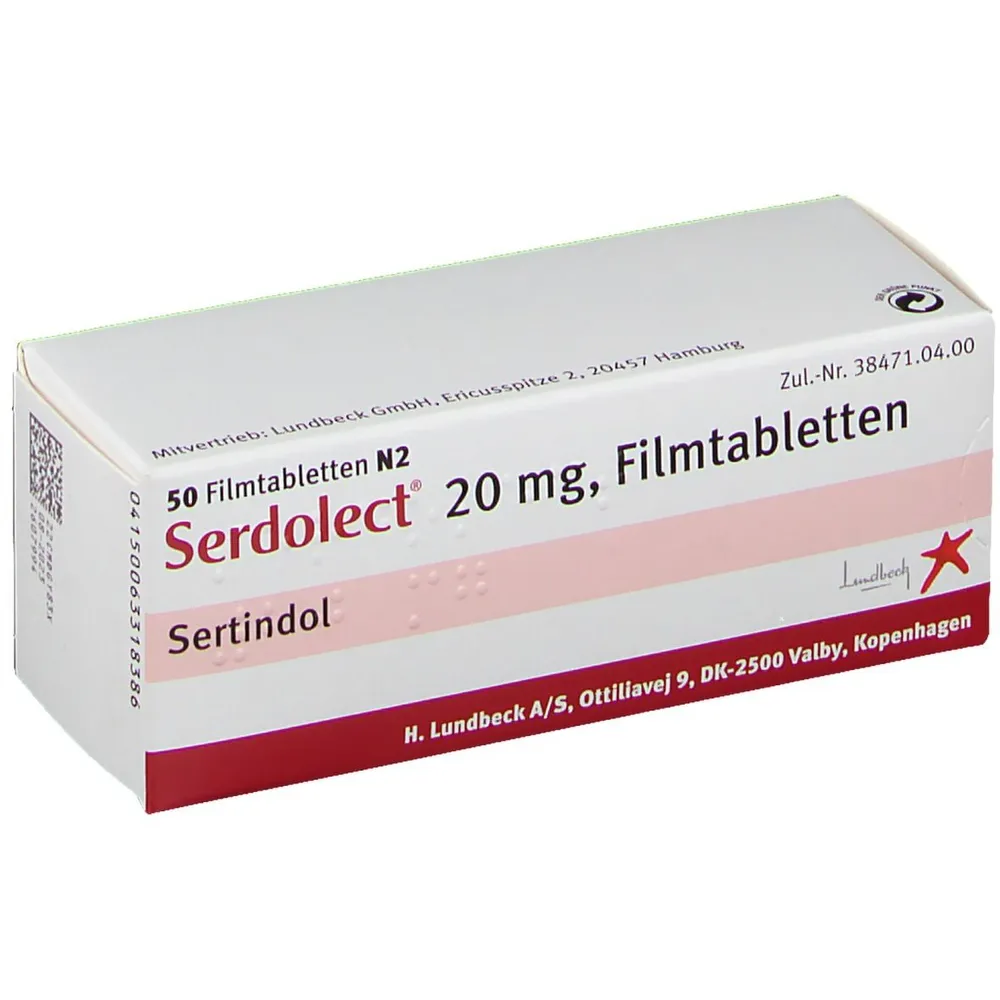 Serdolect 20 mg compresse rivestite con film compresse, rivestite con film