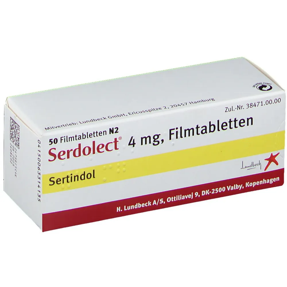 Serdolect 4 mg compresse rivestite con film compresse, rivestite con film