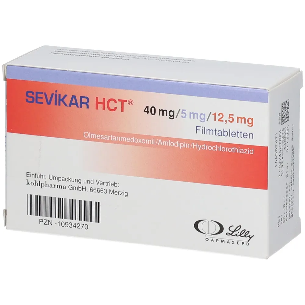 Sevikar Hct 40 mg/5 mg/12,5 mg compresse rivestite con film compresse, rivestite con film