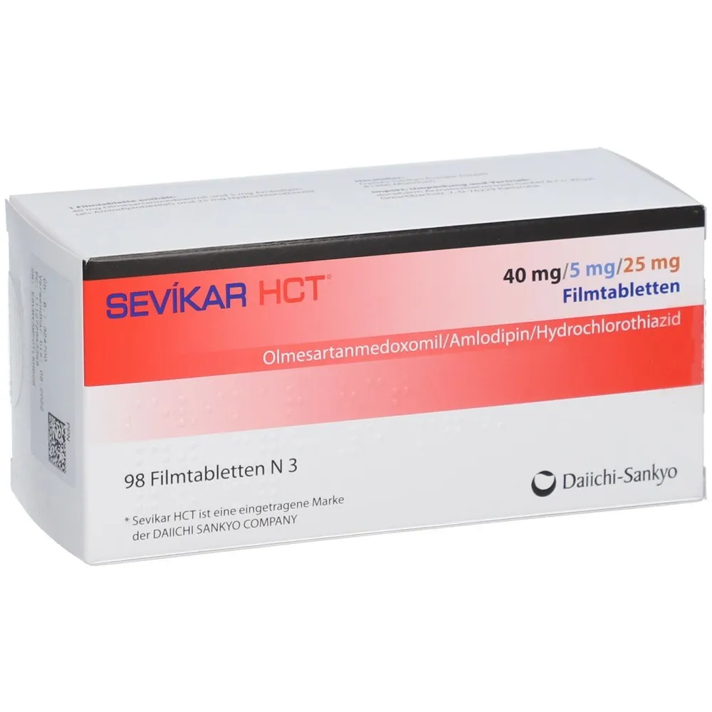 Sevikar HCT 40 mg/5 mg/25 mg compresse rivestite con film compresse, rivestite con film