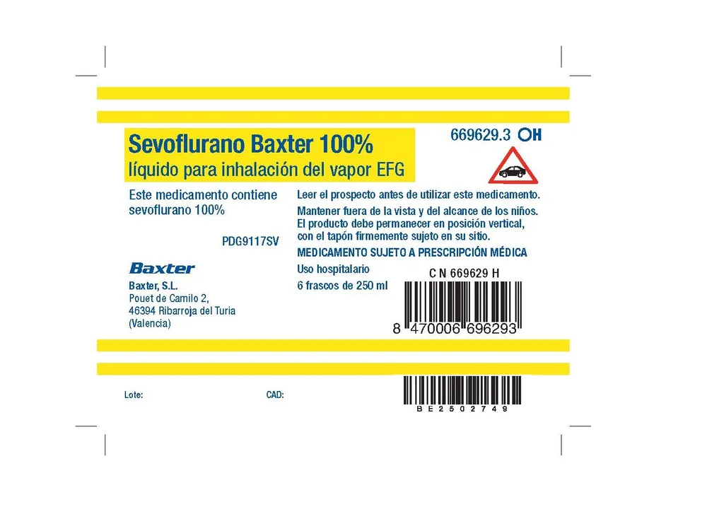 Sevoflurane Baxter 100% liquid for inhalation EFG solution, inhalation vapor