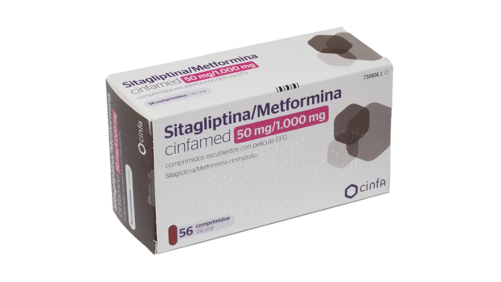 Sitagliptin/metformin Cinfamed 50 mg/1,000 mg film-coated tablets EFG tablets, film-coated