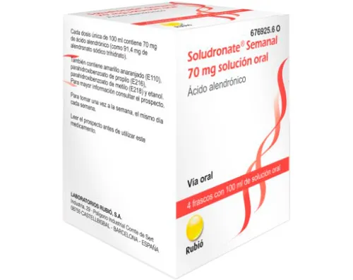 Soludronate Semanal 70 mg oral solution solution, oral