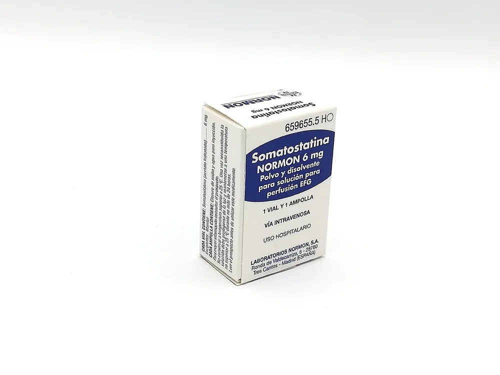 Somatostatin Normon 6 mg powder and solvent for solution for infusion EFG powder and solvent for solution for infusion