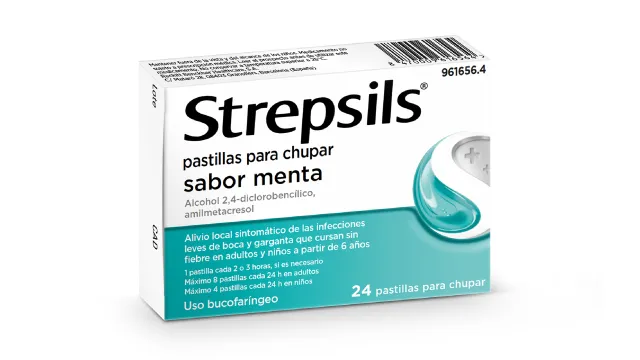 Strepsils lozenges for sucking, mint flavour lozenges, for sucking