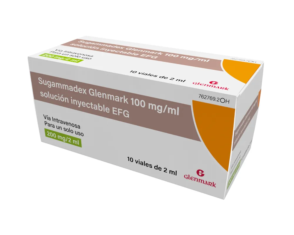 Sugammadex Glenmark 100 mg/ml solution for injection EFG solution for injection