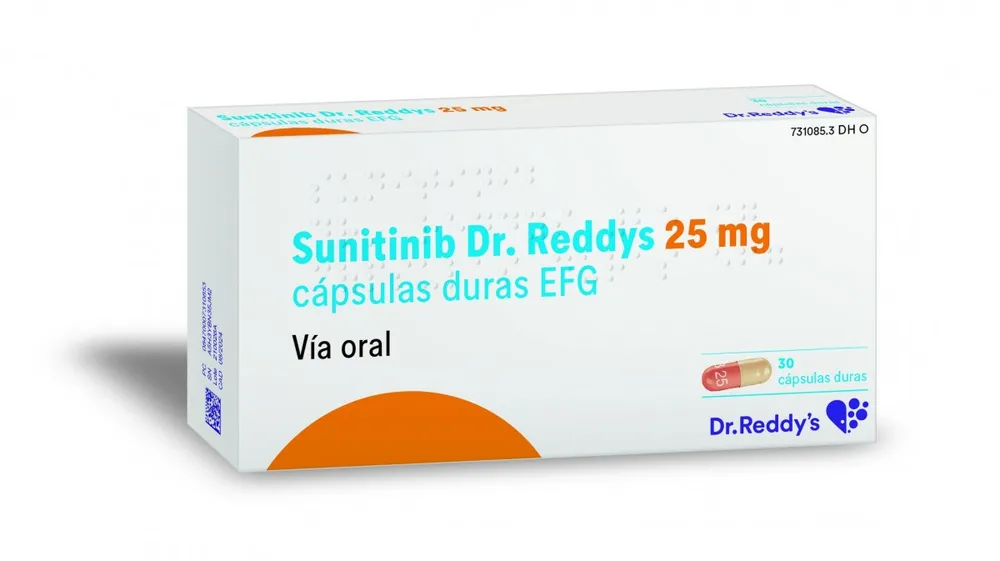 Sunitinib Silver 25 mg hard capsules EFG capsules, hard