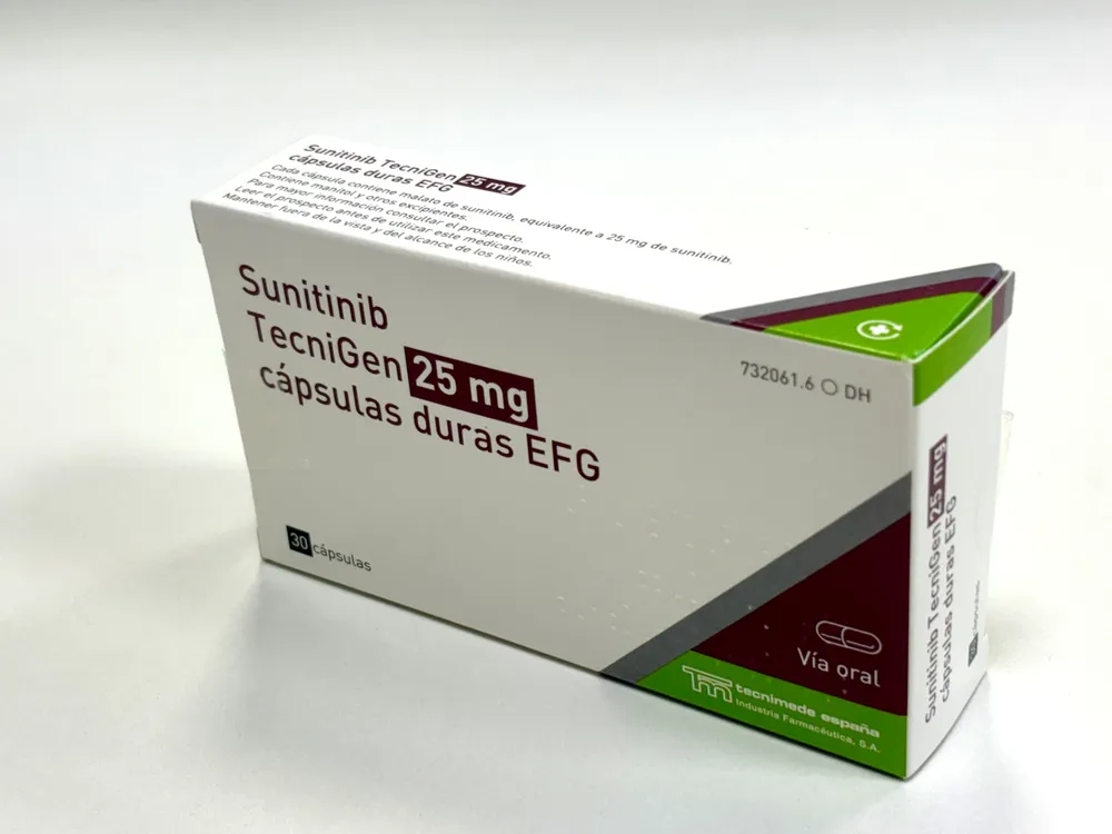 Sunitinib Tecnigen 25 mg hard capsules EFG capsules, hard