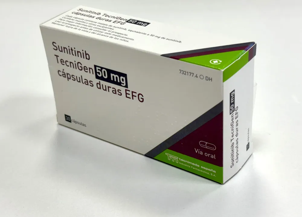Sunitinib Teva 50 mg hard capsules EFG capsules, hard