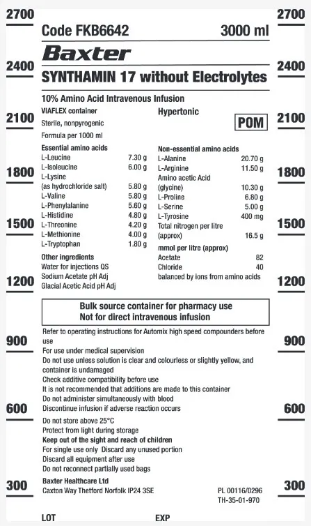 Synthamin 17 Reformulado senza elettroliti soluzione per infusione soluzione per infusione