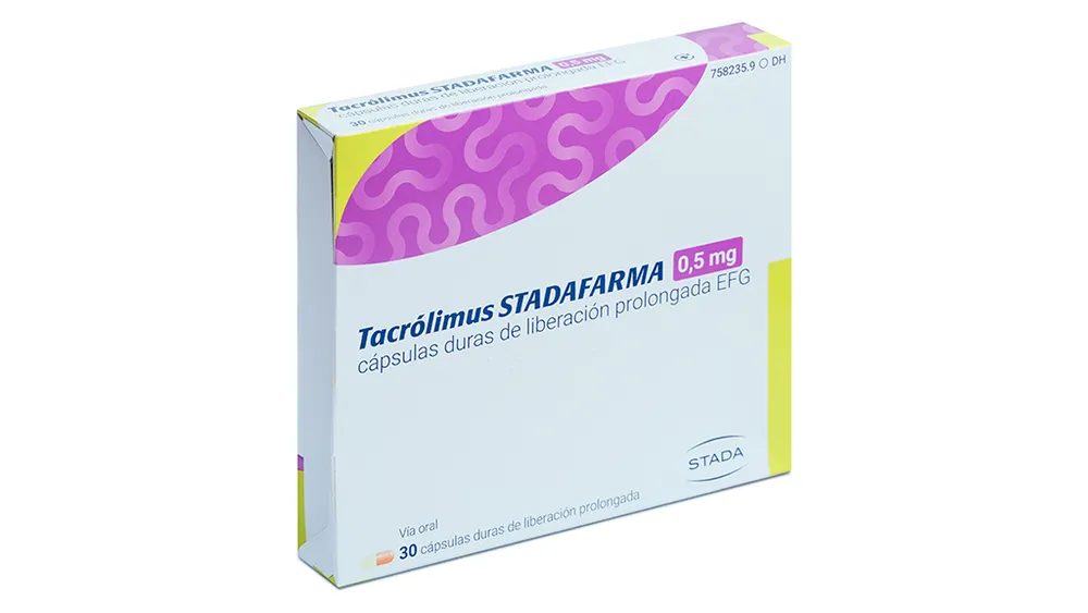 Tacrolimus Stadafarma 0,5 mg capsule rigide a rilascio prolungato EFG capsula, rigida a rilascio prolungato