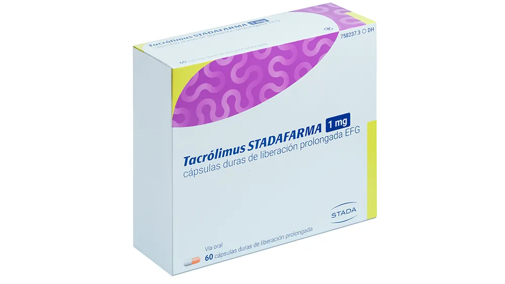 Tacrolimus Stadafarma 1 mg prolonged-release hard capsules EFG capsules, hard, prolonged release