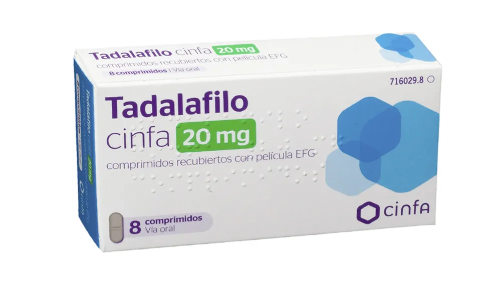 Tadalafil CINFA 20 mg film-coated tablets EFG tablets, film-coated