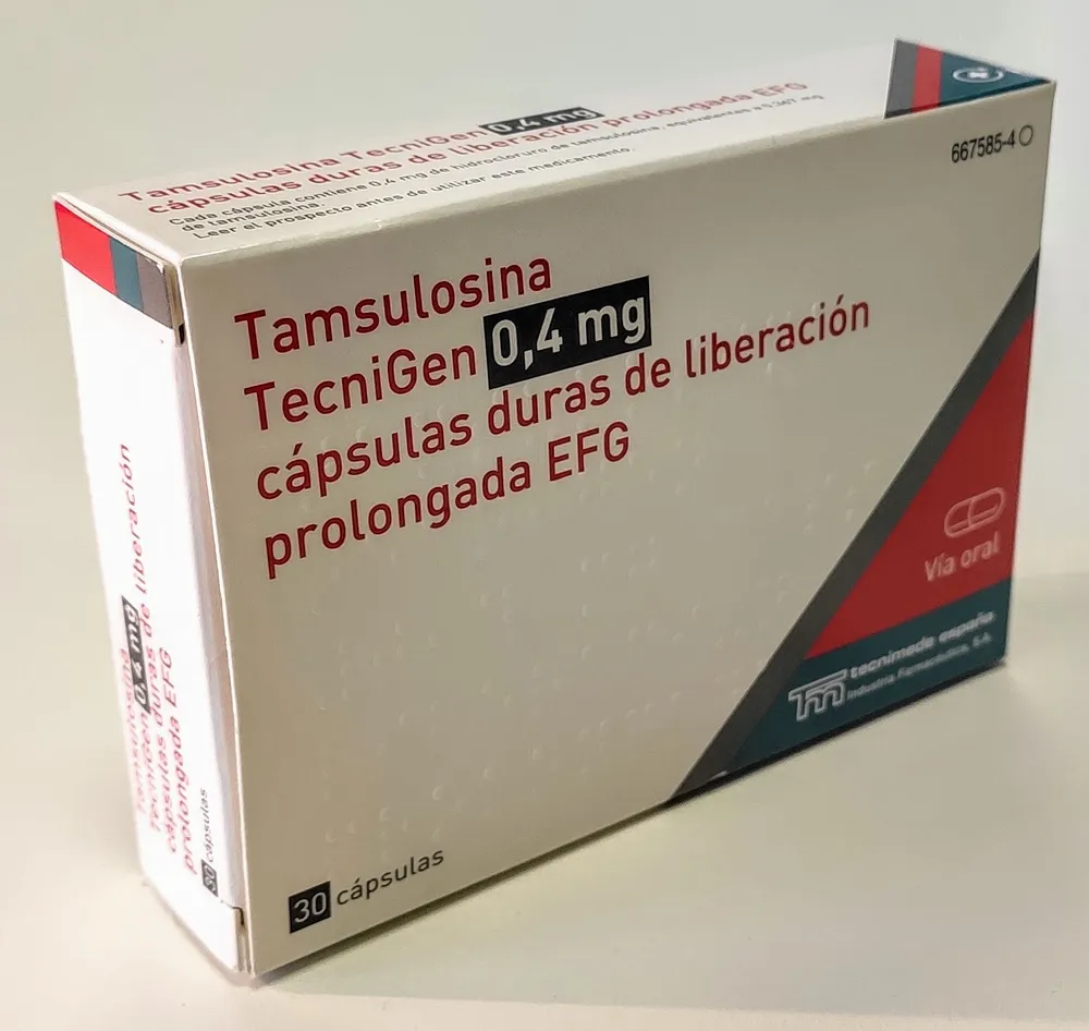 TAMSULOSINA TECNIGEN 0,4 mg CAPSULAS DE LIBERACION PROLONGADA EFG CÁPSULA DURA DE LIBERACIÓN PROLONGADA