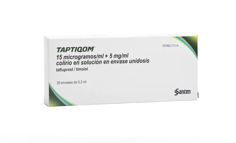 Taptiqom 15 microgrammi/ml + 5 mg/ml collirio in soluzione in contenitore monodose soluzione, oculare in contenitore monodose