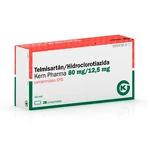 Телмисартан/гидрохлоротиазид Керн Фарма 80/12,5 мг таблетки ЕФГ таблетки