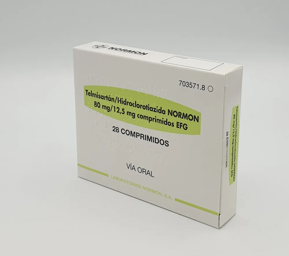 Telmisartan/idroclorotiazide Normon 80 mg/12,5 mg compresse EFG compresse
