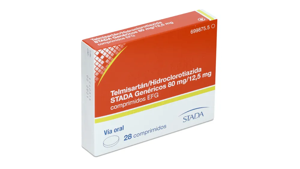 Telmisartan/idroclorotiazide Stada 80 mg/12,5 mg compresse EFG compresse