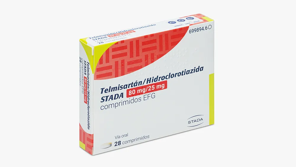 Telmisartan/idroclorotiazide Stada 80 mg/25 mg compresse EFG compresse