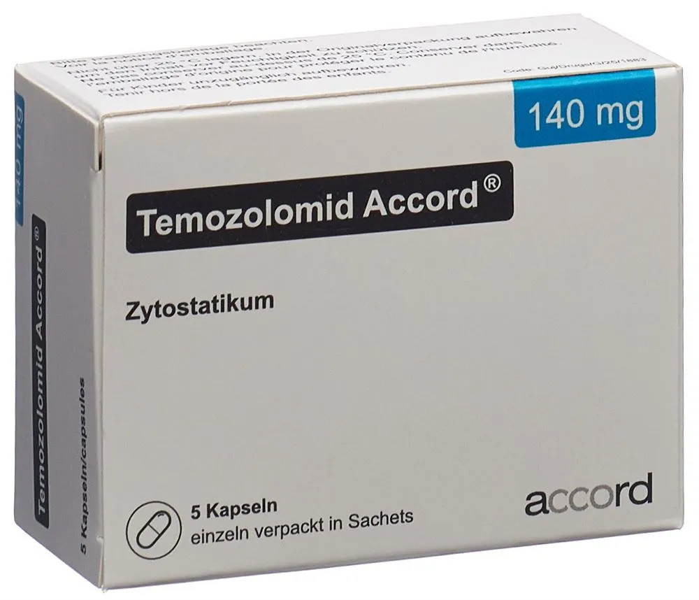 Темозоломида Аккорд 140 мг капсулы твёрдые ЕФГ капсулы твердые