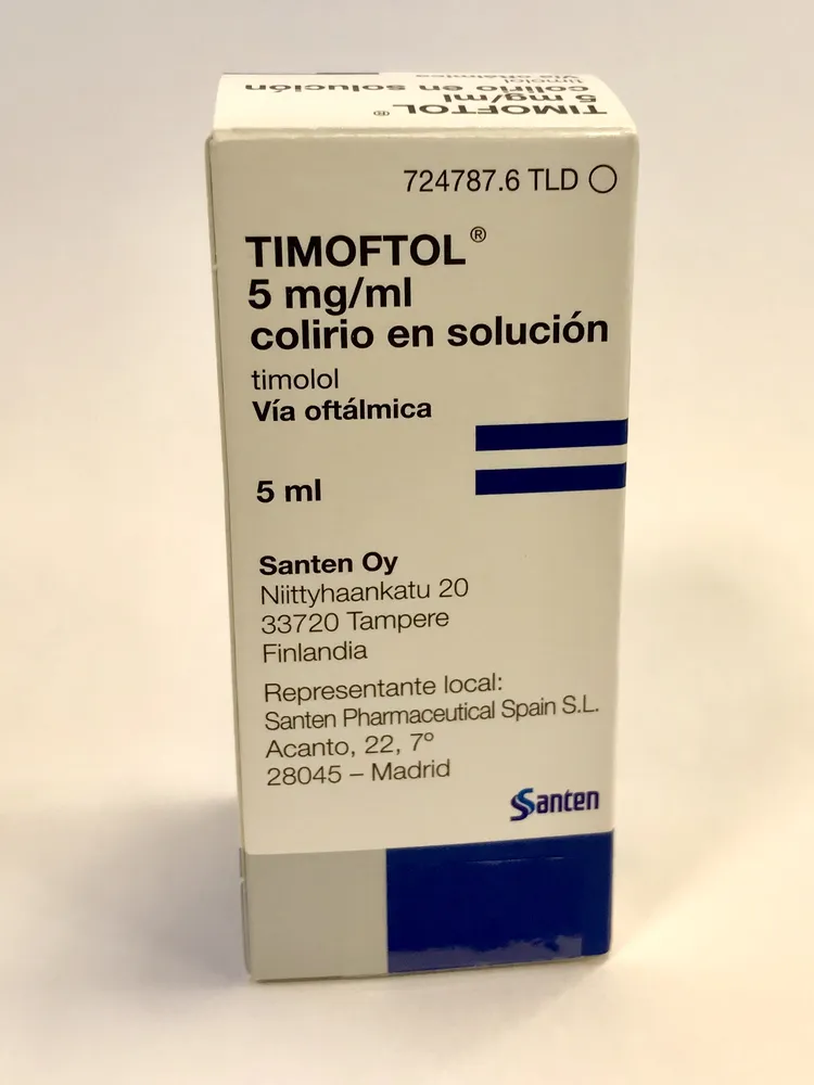 Timoftol 5 mg/ml eye drops solution solution, ophthalmic