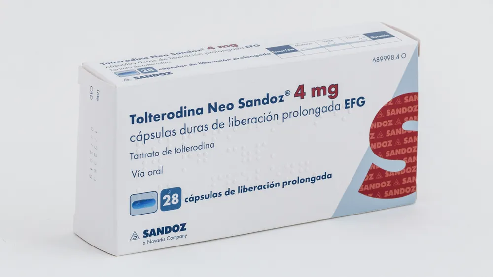 Tolterodine Neo Sandoz 4 mg prolonged-release hard capsules EFG capsules, hard, prolonged release