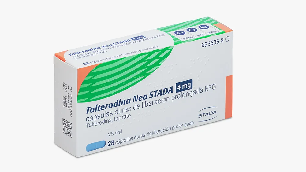 Tolterodina Neo Stada 4 mg capsule rigide a rilascio prolungato EFG capsula, rigida a rilascio prolungato