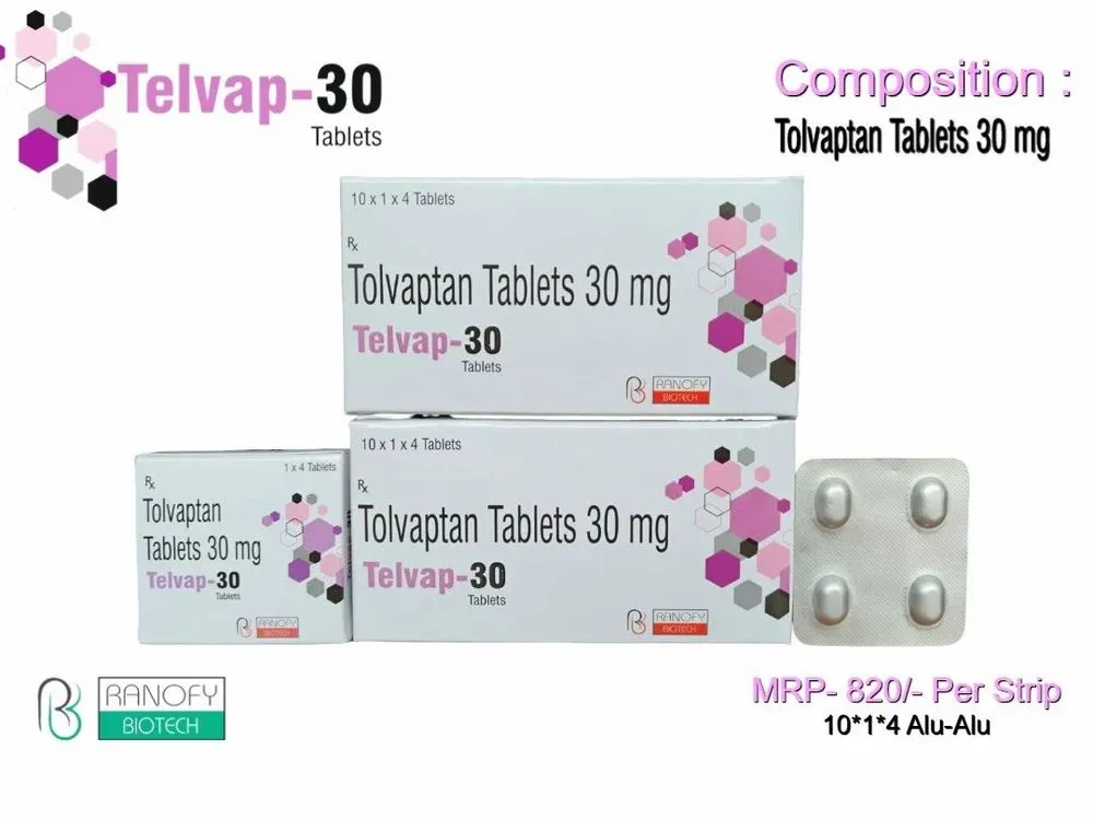 Tolvaptan Teva 30 mg tablets EFG tablets