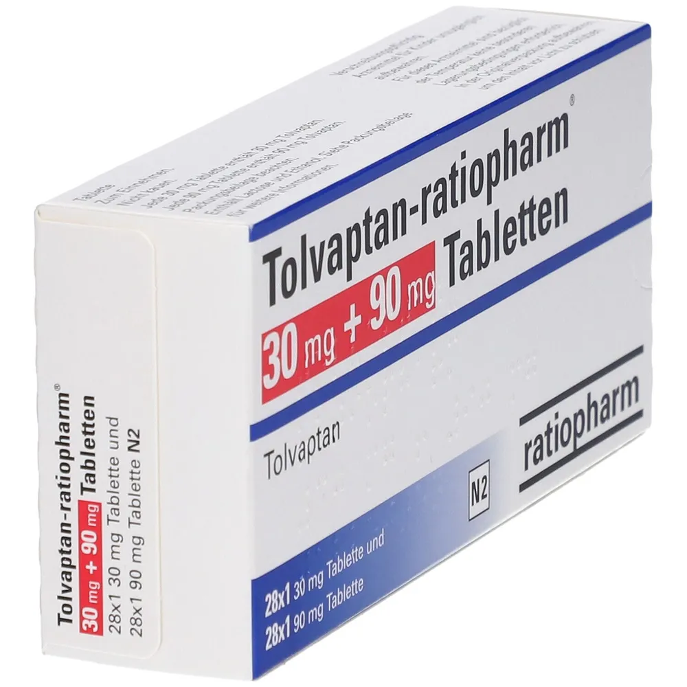 Tolvaptan Teva 30 mg + tolvaptan Teva 90 mg tablets EFG tablets
