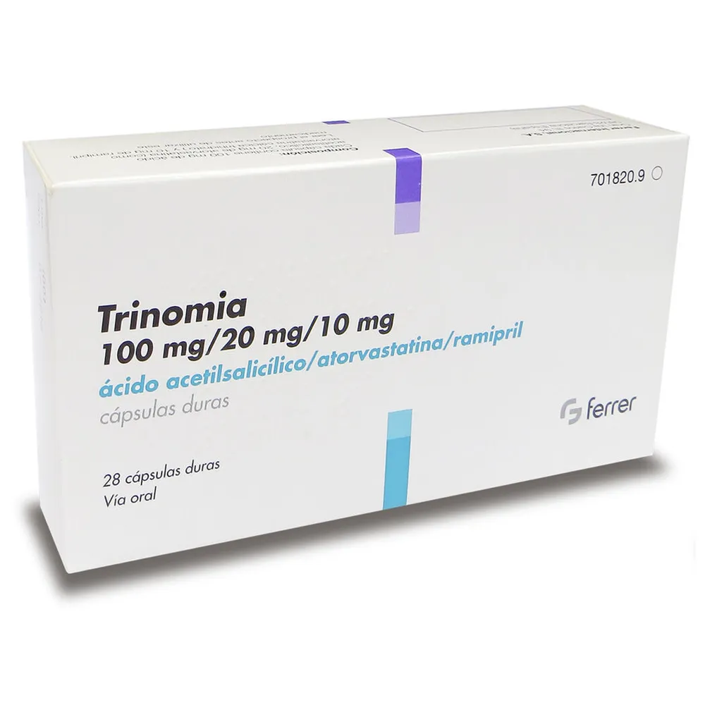 Trinomia 100 mg/20 mg/10 mg capsule rigide capsule, rigide