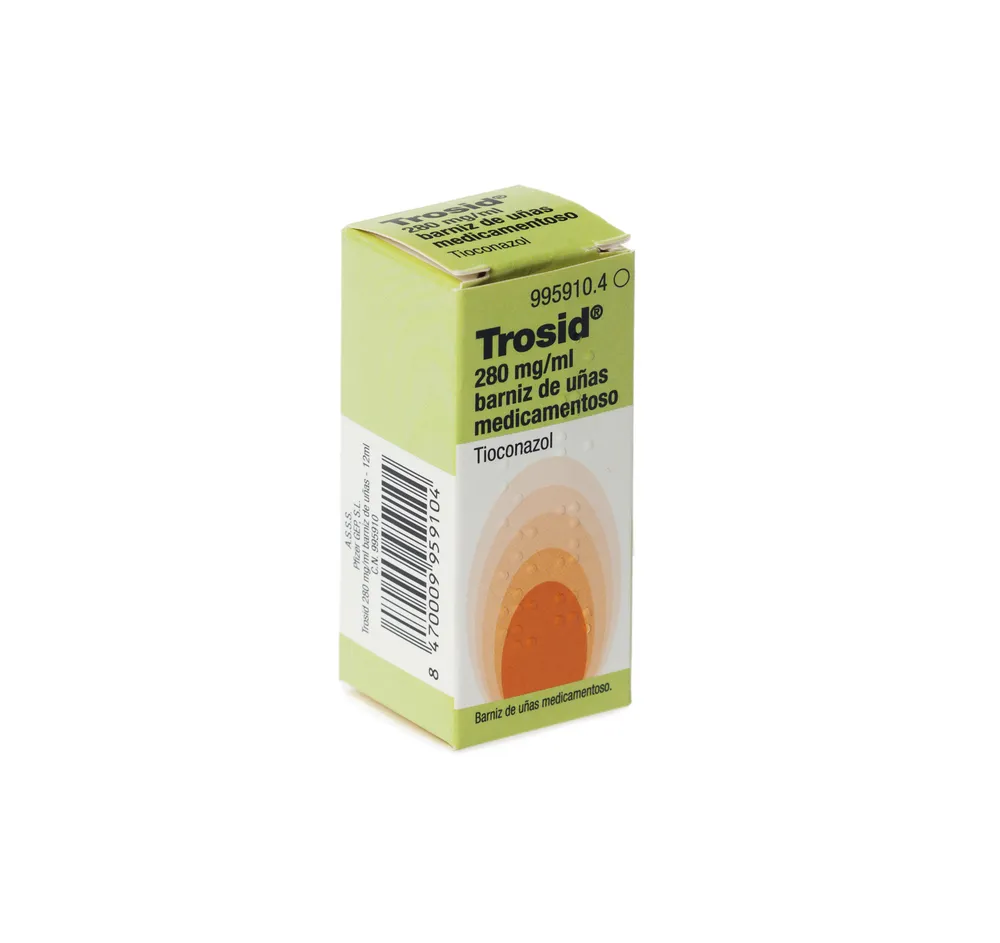 Trosid 280 mg/ml medicated nail lacquer nail polish, medicated