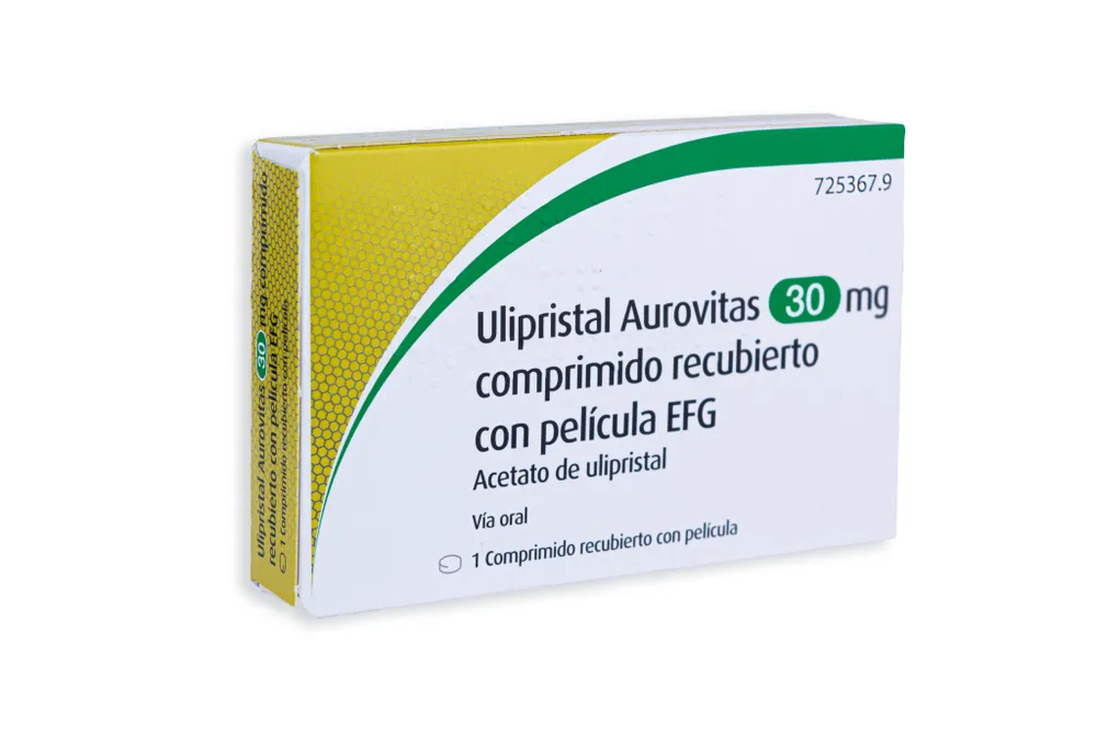 ULIPRISTAL AUROVITAS 30 MG COMPRIMIDO RECUBIERTO CON PELICULA EFG COMPRIMIDO RECUBIERTO CON PELÍCULA