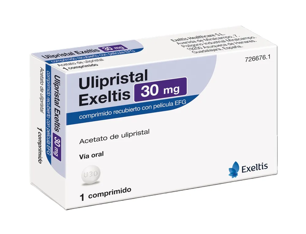 Ulipristal Exeltis 30 mg compresse rivestite con film EFG compresse, rivestite con film